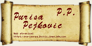 Puriša Pejković vizit kartica